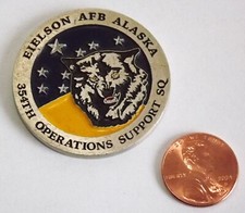 Moeda Desafio - USAF - 354º Esquadrão de Apoio a Operações - Huskies - Alasca - E comprar usado  Enviando para Brazil