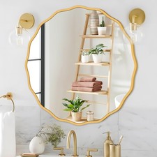 Gold round mirror for sale  Brentwood