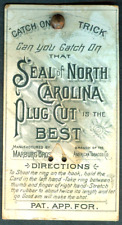 Cartão de tabaco Marburg Bros da década de 1890 selo da Carolina do Norte plugue jogo comércio tabaco comprar usado  Enviando para Brazil