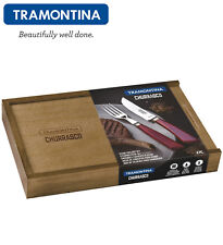Conjunto de Talheres para Bife TRAMONTINA 4Ps. Jumbo Garfo Forjado Churrasco PREMIUM, usado comprar usado Conjunto de Talheres para Bife TRAMONTINA 4Ps. Jumbo Garfo Forjado Churrasco PREMIUM, usado comprar usado  Enviando para Brazil