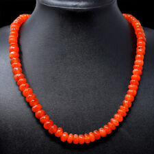 Colar de contas em forma redonda de cornalina laranja extraída da Terra 280,00 cts NK 50E75 comprar usado  Enviando para Brazil