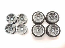 4x Neumáticos de coche de turismo de 26 mm sobre ruedas hexagonales de aluminio gris de 12 mm con ruedas adicionales usados segunda mano  Embacar hacia Mexico