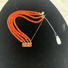 Pulseira de coral com ouro amarelo 18 quilates comprar usado  Enviando para Brazil