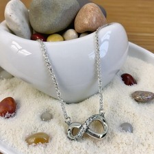 Sparkling infinity necklace for sale  SUTTON