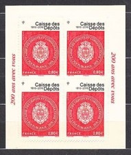 Bloc adhesif timbres d'occasion  Le Havre-