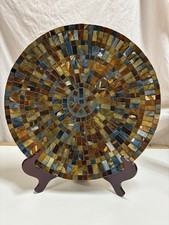 Placa de mosaico de vidro design contemporâneo art déco azulejos artista feito à mão 16" LEIA comprar usado Placa de mosaico de vidro design contemporâneo art déco azulejos artista feito à mão 16" LEIA comprar usado  Enviando para Brazil