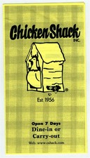 Chicken shack menu for sale  Dallas