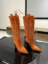 Botas femininas Paris Texas salto grosso salto baixo dedos pontiagudos comprar usado  Enviando para Brazil