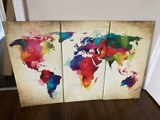 world map canvas for sale  WIGAN