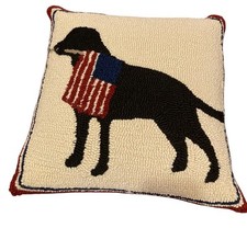 Travesseiro de bandeira de laboratório preto arado e lareira indoor outdoor cão americano 4 de julho, usado comprar usado  Enviando para Brazil