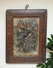 Moldura de espelho antiga de madeira original antiga feita à mão comprar usado  Enviando para Brazil