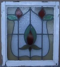 Usado, LINDO VITRAL FLORAL MÉDIO INGLÊS ANTIGO COM CHUMBO 21,25" X 24,25" comprar usado  Enviando para Brazil