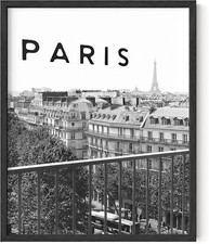 Póster Torre Eiffel - Arte de pared París sin marco en blanco y negro para dormitorio segunda mano  Embacar hacia Mexico