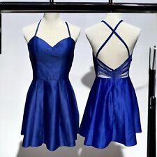 Usado, 🌻Vestido de festa Blondie Nites azul decote em V ilusão costas fit-and-flare tamanho 11 comprar usado  Enviando para Brazil