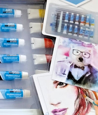 Conjunto de arte em aquarela, usado comprar usado Conjunto de arte em aquarela, usado comprar usado  Enviando para Brazil