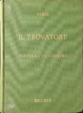 Trovatore. partitura orchestra usato  Italia