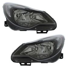 Faróis Vauxhall Corsa D 2011-2015 faróis pretos 1 par motoristas e passageiros comprar usado  Enviando para Brazil