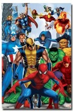 Marvel heroes poster for sale  Pacoima