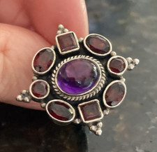 Silver amethyst garnet for sale  STEVENAGE