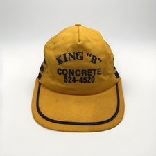 Chapéu caminhoneiro vintage anos 70 King “B” bombeamento de concreto malha SnapBack amarelo preto, usado comprar usado  Enviando para Brazil