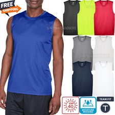 Camiseta masculina UV 40+ absorção de umidade sem mangas Dri Fit treino protetor solar comprar usado  Enviando para Brazil
