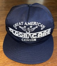 Antigo Ótimo Cuidado com o Chão Americano Snapback Branco Marinho Anos 80 Feito em WV EUA Eagle comprar usado  Enviando para Brazil