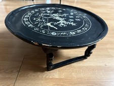 MESA DE CHÁ DOBRÁVEL COREANA ANTIGA 20” bandeja de servir madeira lacada madrepérola comprar usado  Enviando para Brazil