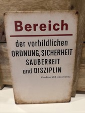 Blechschild ddr leistung gebraucht kaufen  Duisburg