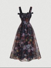 Women black floral for sale  HAYES