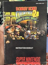 Donkey Kong Country 2 SNES Super Nintendo manual de instruções APENAS - MUITO BOM comprar usado  Enviando para Brazil