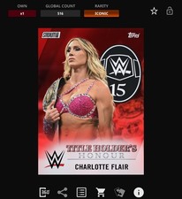 DIGITAL Topps Slam 25 STADIUM CLUB Title Holder Honor Red - CHARLOTTE FLAIR comprar usado DIGITAL Topps Slam 25 STADIUM CLUB Title Holder Honor Red - CHARLOTTE FLAIR comprar usado  Enviando para Brazil