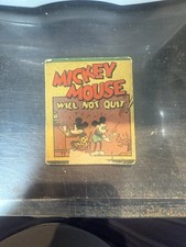1934 Walt Disney, Mickey Mouse Will Not Quit!, Vintage Wee Little Book, usado comprar usado  Enviando para Brazil