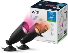 WIZ CONNECTED LED MUDANÇA DE COR EXTENSÃO DE HOLOFOTE EXTERNO PACOTE COM 2 PRETO comprar usado  Enviando para Brazil