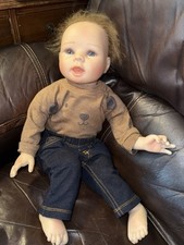 Boneca bebê Sweet Reborn pano corpo cabelo macio menino - 20" comprar usado  Enviando para Brazil