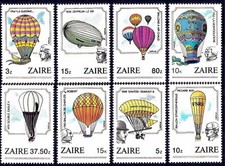 Zaire 1984 mongolfiere usato  Italia