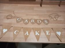 Hessian fabric bunting for sale  HAVANT