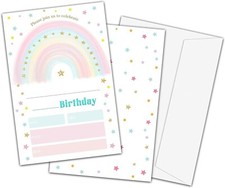 Rainbow birthday invitations for sale  Desert Hot Springs