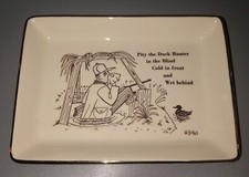 Bandeja de louça Mid Century 1958 Delano Studios W. Soles bugigangas - Duck Hunter comprar usado  Enviando para Brazil