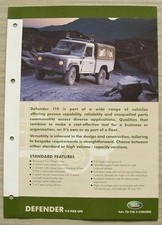 Folheto de vendas LAND ROVER DEFENDER 110 PICK UP 4x4 VEÍCULOS c2000 #LRML 1547 comprar usado  Enviando para Brazil