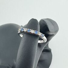 Elegante Anel Vintage Safira Cristal Strass Elegância Silenciosa Luxo Azul Glam comprar usado  Enviando para Brazil