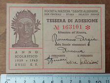 Tessera società naz. usato  Brindisi