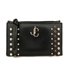 Carteira bifold Jimmy Choo cravejada de couro preta/2BF1631 comprar usado  Enviando para Brazil