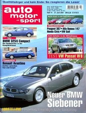 2) Auto Motor Sport AMS 14/2001 - VW Golf IV 1.6 Trendl - Peugeot 307 1.6 16V P comprar usado  Enviando para Brazil