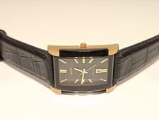 RELÓGIO DE QUARTZO MASCULINO RETRÔ ELEGANTE LUXO RETÂNGULO GRANDE 31,5mm banhado a ouro "orientado" comprar usado  Enviando para Brazil