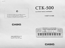 Casio CTK-500 Teclado Eletrônico Manual do Usuário Folheto do Proprietário, Reprodução., usado comprar usado  Enviando para Brazil
