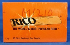 Rico Bari Sax Reeds 1.5 Laranja Caixa de 25 Saxofone Barítono Reed Novo Estoque Antigo, usado comprar usado  Enviando para Brazil