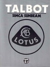 Catalogue brochure talbot d'occasion  Palaiseau