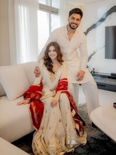 Usado, VESTIDO DE FESTA BOLLYWOOD INDIANO PAQUISTANÊS PRONTO PARA CASAMENTO SALWAR KAMEEZ comprar usado  Enviando para Brazil