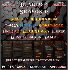 ✨Diablo 4✨Temporada 9✨Sorcerer Hydra Build✨2-4 GA✨Itens Perfeitos✨Lendário Exclusivo✨, usado comprar usado  Enviando para Brazil