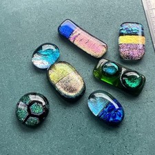 Dichroic glass cabochons for sale  PENZANCE